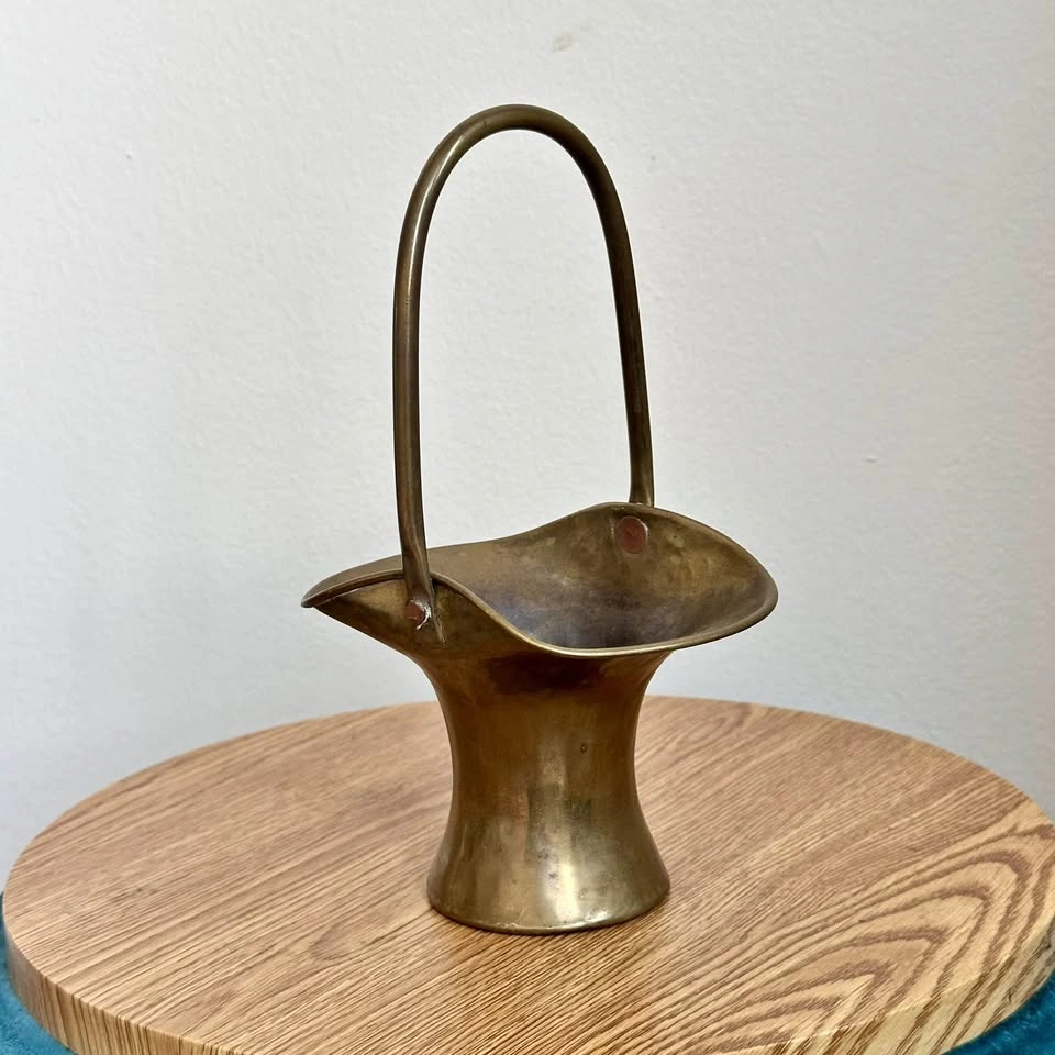Antique Imperial Russian Brass Bucket - Tula Stamped c.1890s