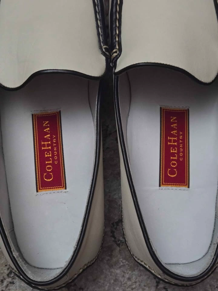 COLE HAAN Leather Driving Mocs White Women's Size 9.5 - photo 4