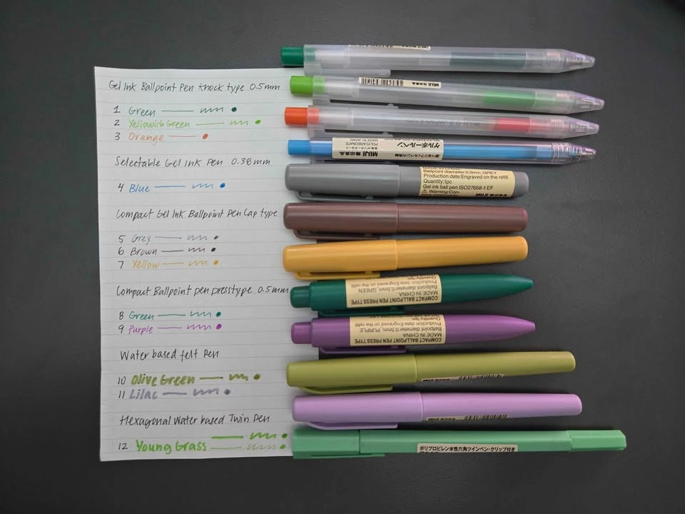 MUJI PEN AND MARKER LOT ($40 VALUE, SELLING ALL FOR $15)