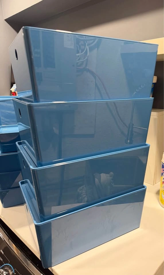 IKEA KUGGIS Blue Storage Bins – 10-Piece Set - photo 2