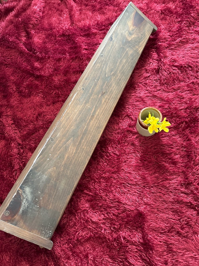 Vintage Antique Oak Porcelain Handle Coat Rack 32” - photo 5