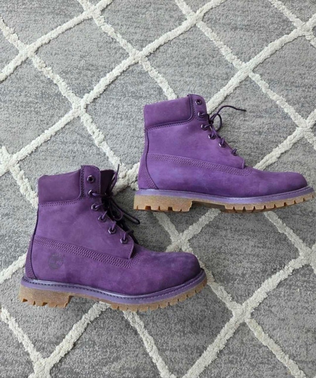 New Timberland Purple Nubuck Premium Waterproof Boots