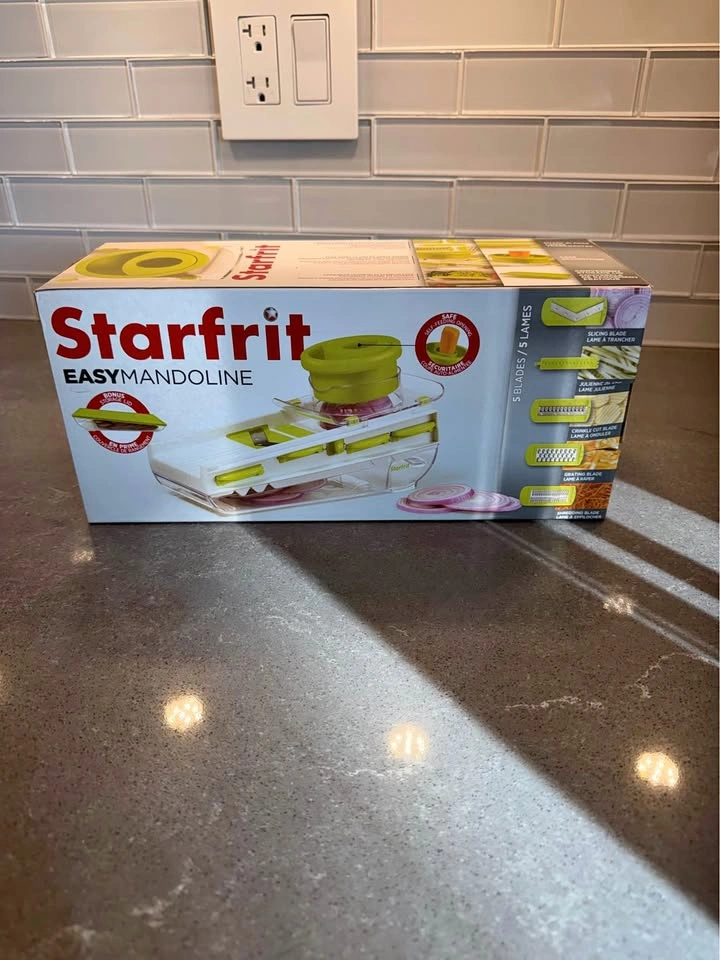 NEW Starfrit Easy Mandoline Slicer – 5 Blades