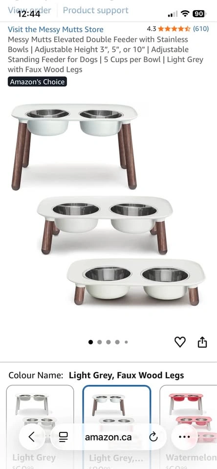 Messy Mutts Elevated Double Feeder - photo 3