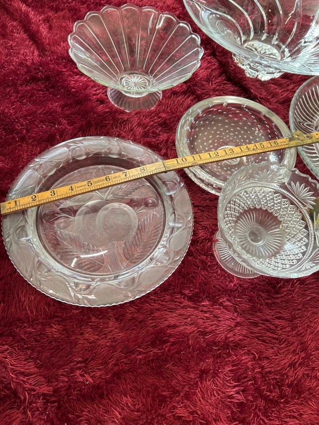 MCM Vintage Crystal Serving Bowls Platter Collection - photo 2