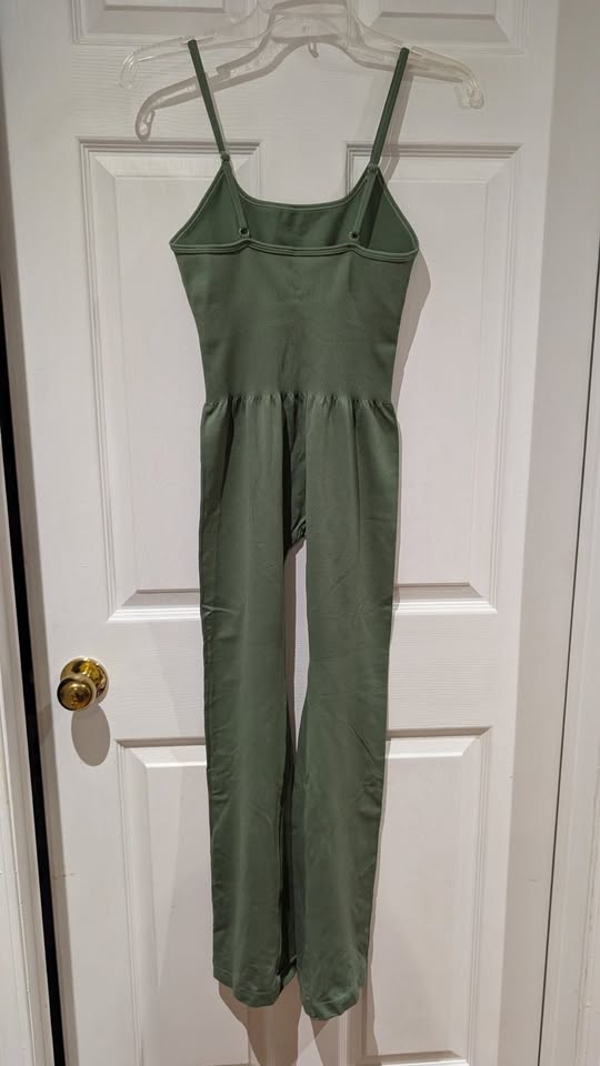 FLARE JUMPSUIT SPAGHETTI STRAPS SCOOP NECK - photo 4