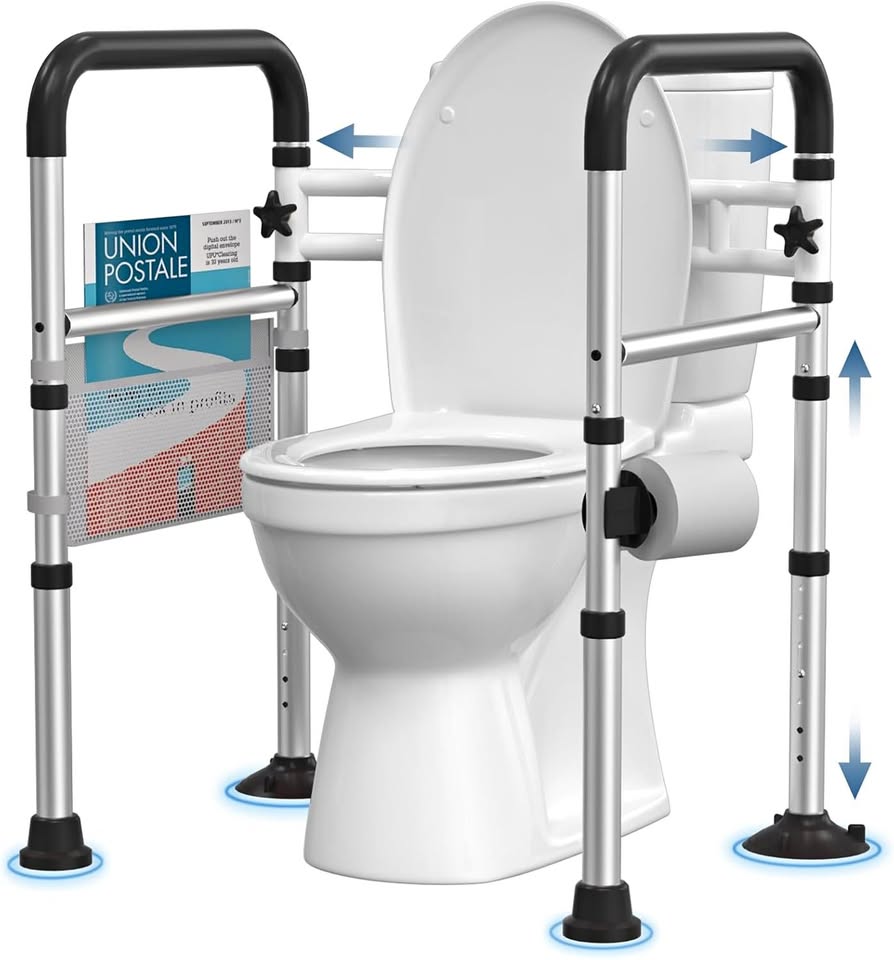 New - Toilet Safety Rails, 350 LBS