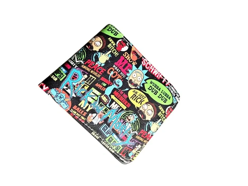 Rick and Morty Wallet • Cartoon Collage Design