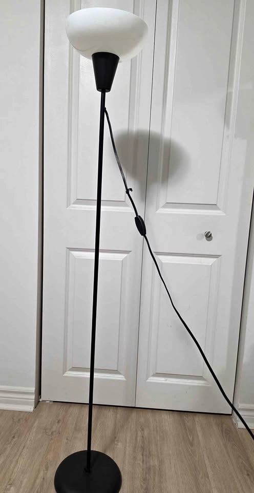 IKEA Floor uplighter, black/white