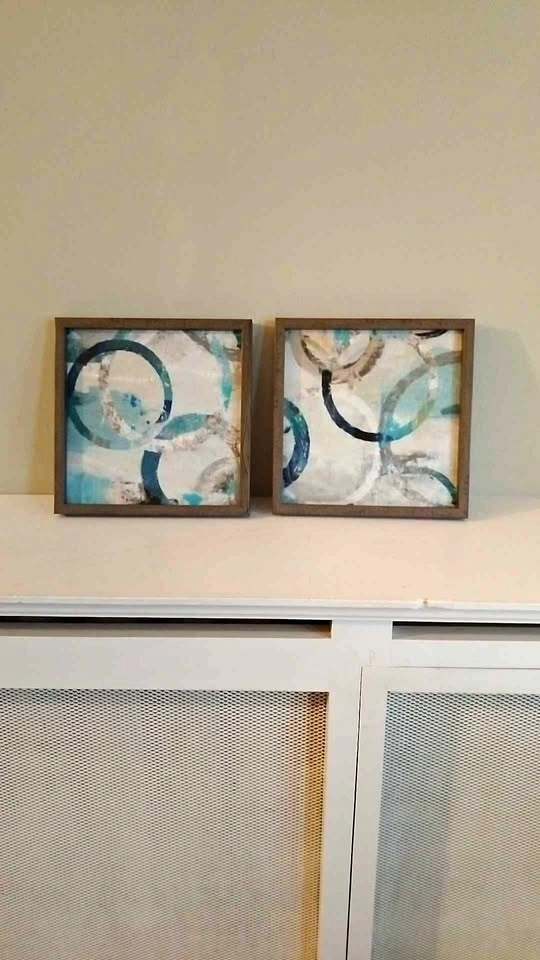 Set of 2 Abstract Circle Wall Art
