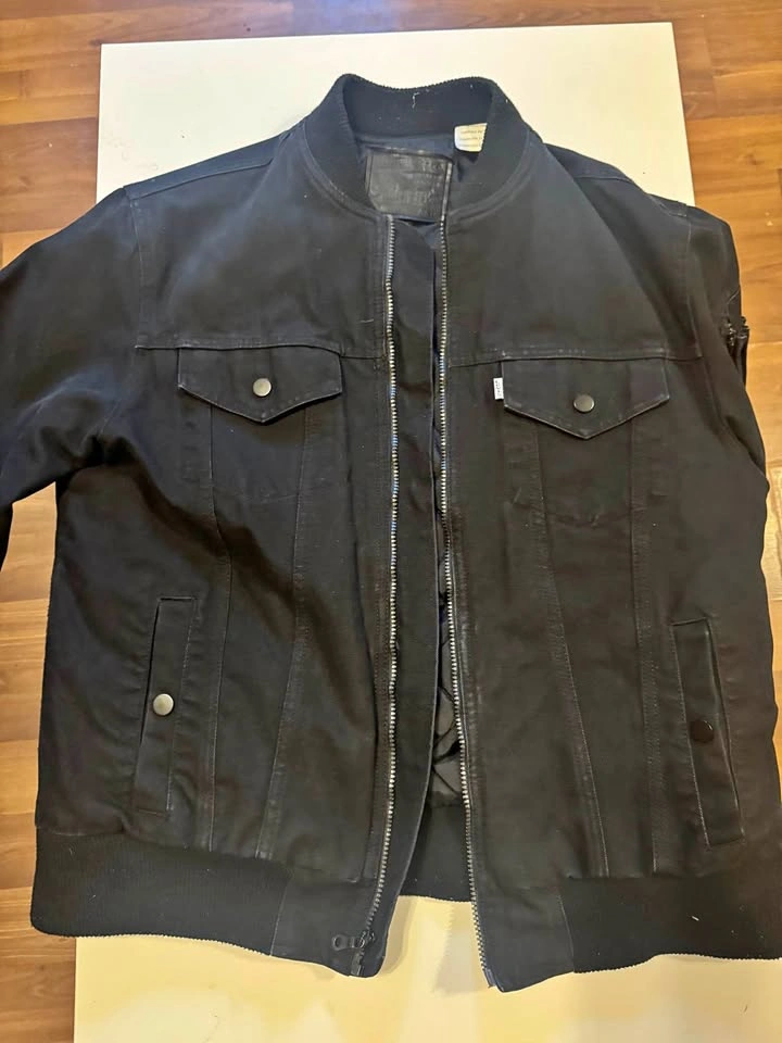 Levi's Black Canvas Bomber Jacket