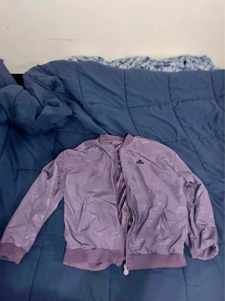 Adidas Reversible Velvet and Satin Bomber Jacket