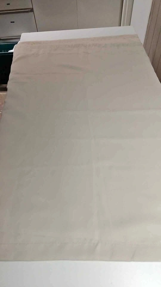 2-panel Beige blackout Curtains 38" W by 46" L