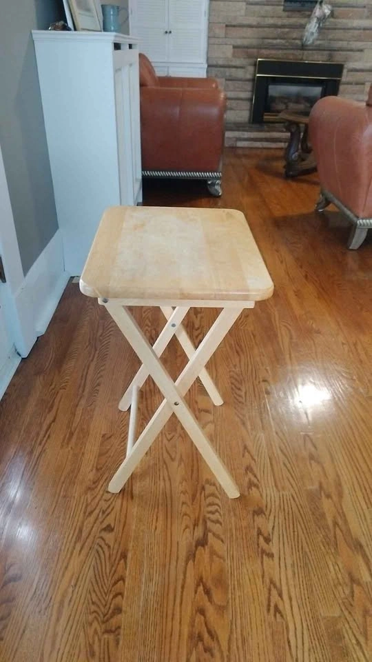 Solid Pine Folding TV Tray Table - photo 2