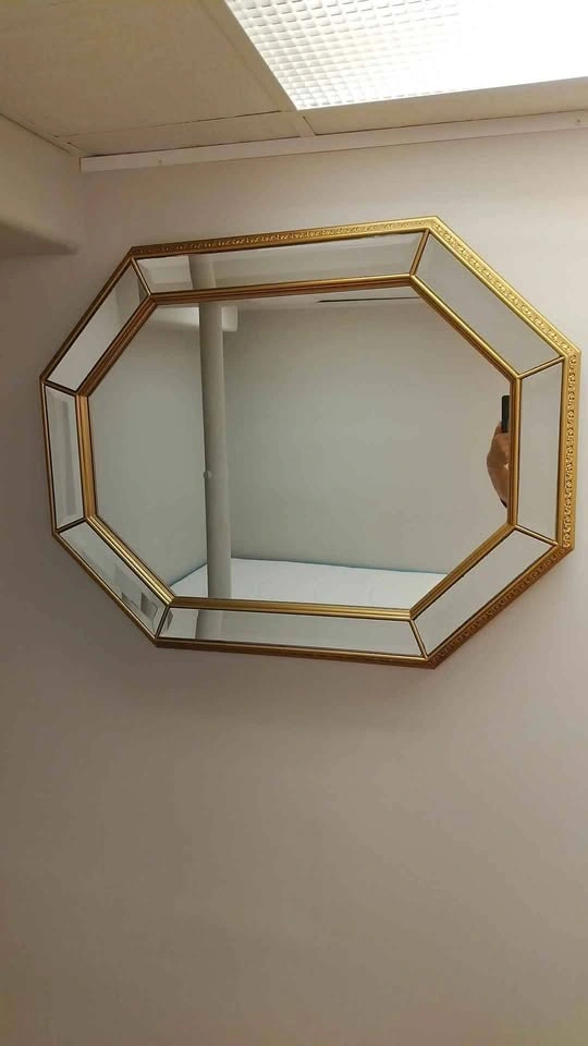 Unique Vintage Gold Octagon Mirror - photo 2