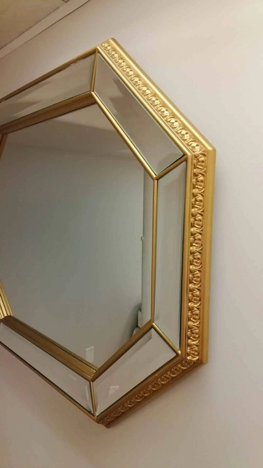 Unique Vintage Gold Octagon Mirror - photo 3