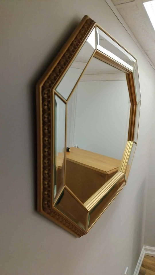 Unique Vintage Gold Octagon Mirror - photo 4