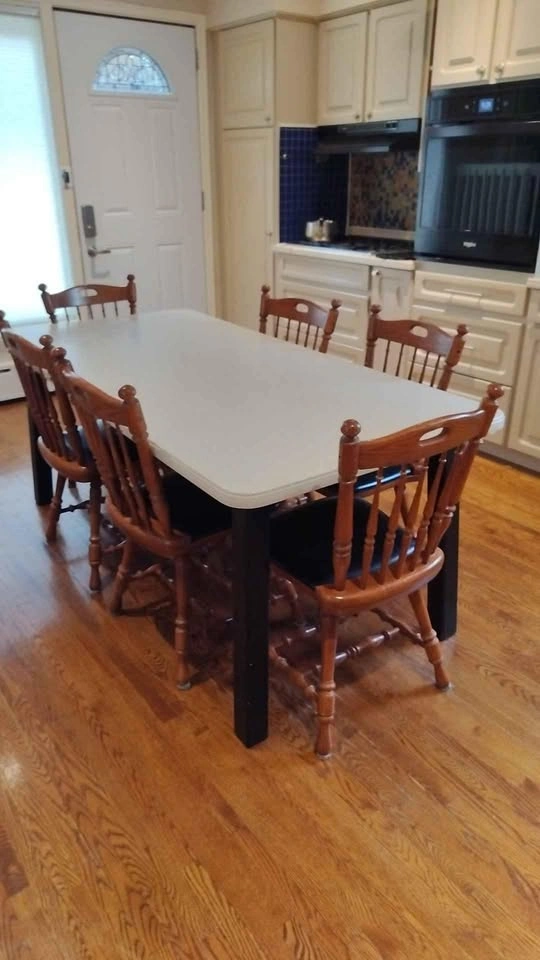 Oak 7-Piece Dining Set with 6 Chairs - photo 5