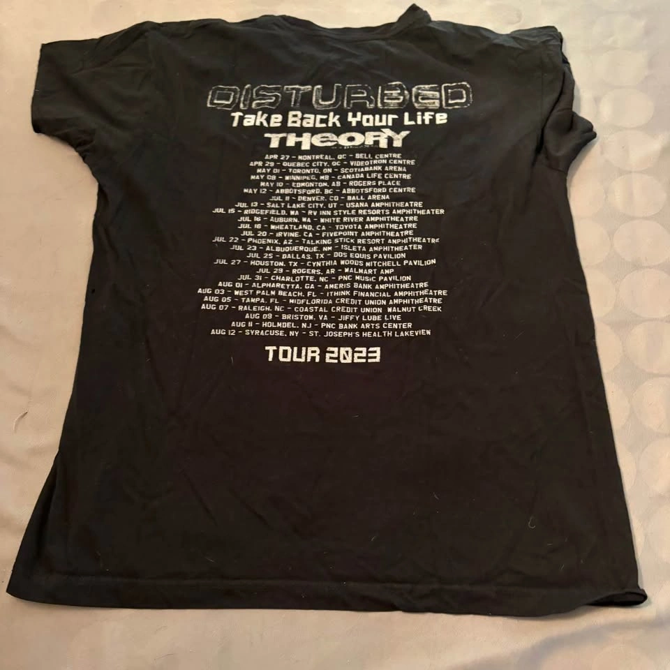 Disturbed Take Back Your Life Tour 2023 T-Shirt Size Large - photo 2