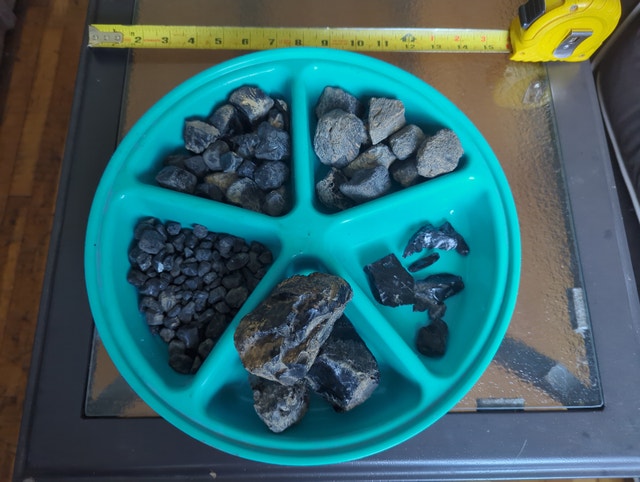 Assorted Raw Black Obsidian Glass Pieces