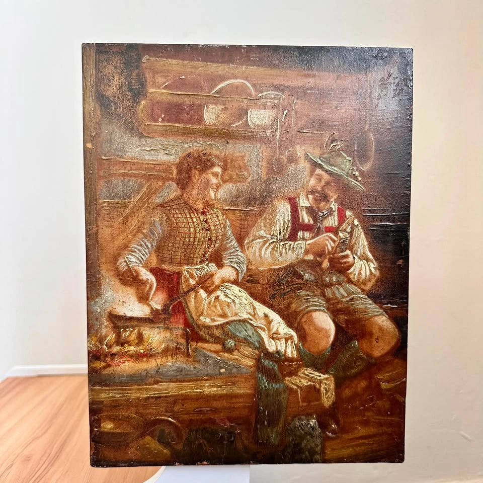 Pair of 1887 Antique German Oil Paintings - Louis Kraemer - photo 2