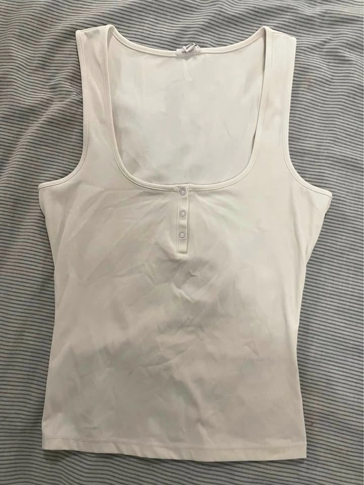 Garage Henley tank top white