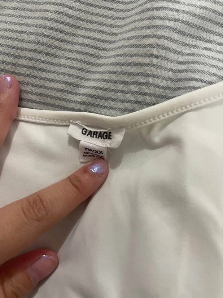 Garage Henley tank top white - photo 2