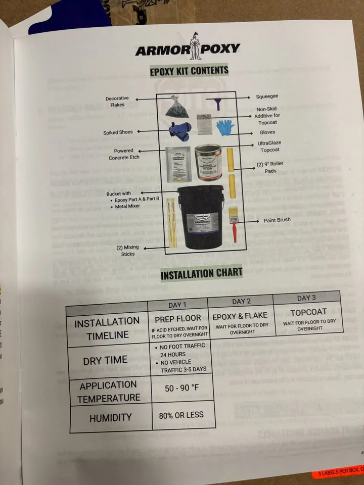 17-Piece Garage Epoxy Floor Kit – Covers 600 Sq Ft image indicator(5)