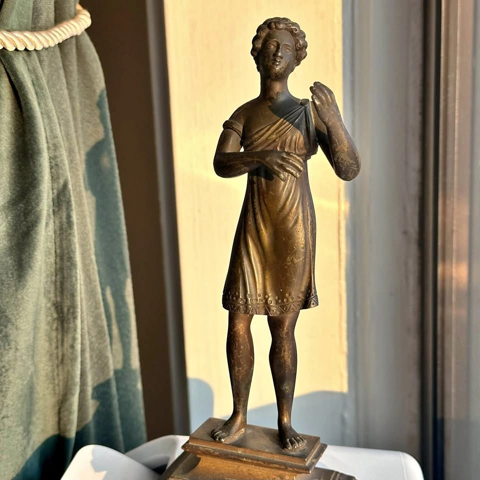 Antique Grand Tour Cast Bronze Statuette – Classical Greek Roman