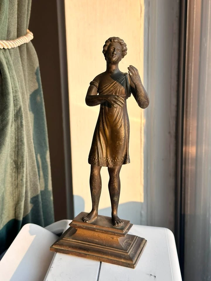 Antique Grand Tour Cast Bronze Statuette – Classical Greek Roman - photo 3