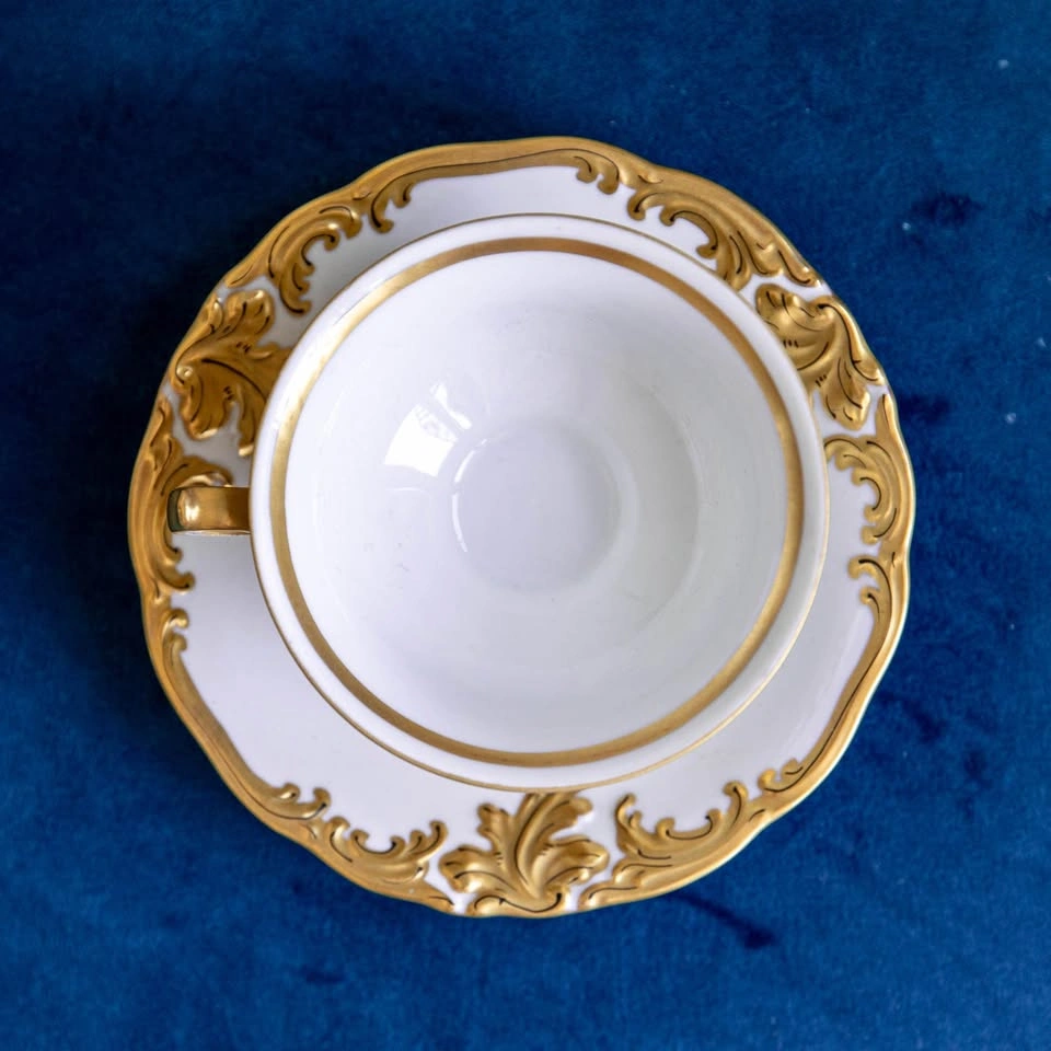 Vintage Wałbrzych Polish Porcelain Teacup & Saucer Set - photo 4