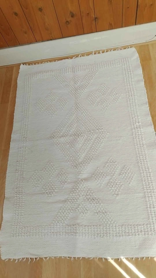 100% Cotton Woven Geometric Area Rug - photo 3