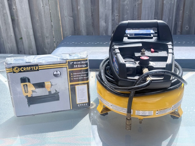 Air Compressor and Nail Gun