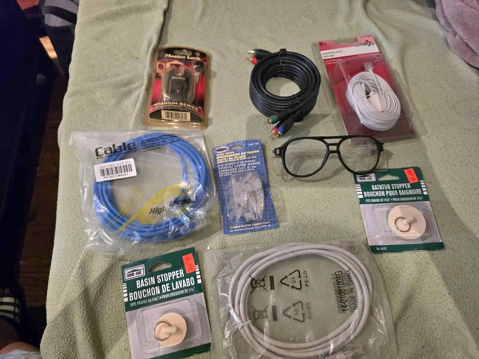 Assorted Hardware, Electrical, and Networking Supplies