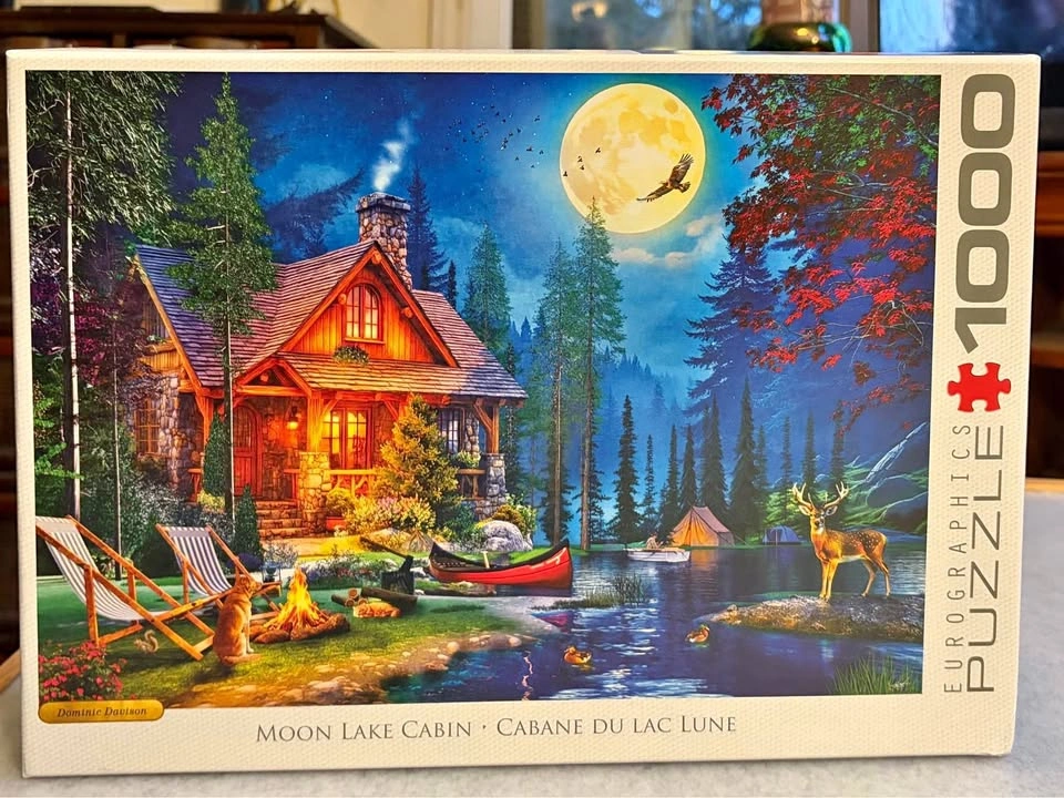 Eurographics 1000 Piece Puzzle - Moon Lake Cabin