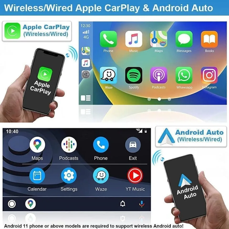 9" Android 13 Car Stereo w/ GPS, CarPlay, Backup Cam image indicator(2)