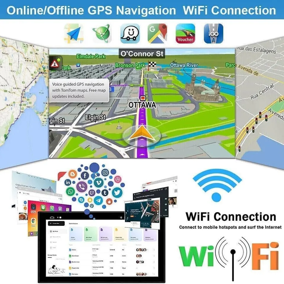 9" Android 13 Car Stereo w/ GPS, CarPlay, Backup Cam image indicator(5)