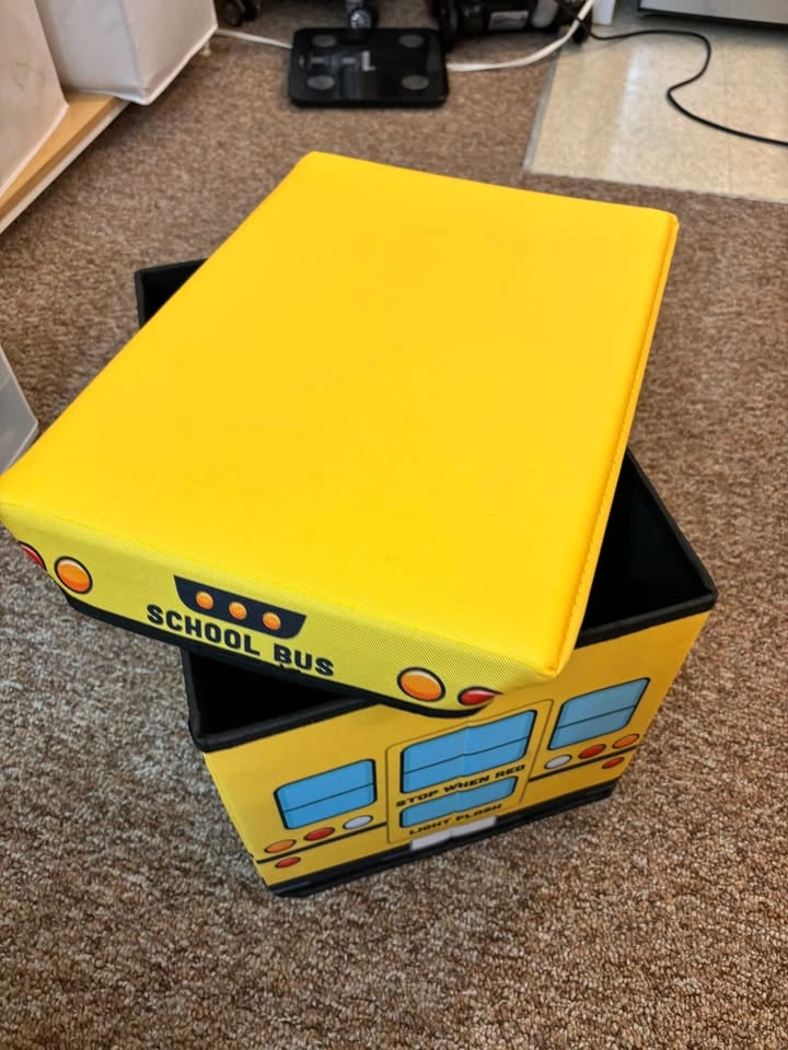 Sterilite Drawer, School Bus Toy Box, Woven Basket, Notebooks - photo 4