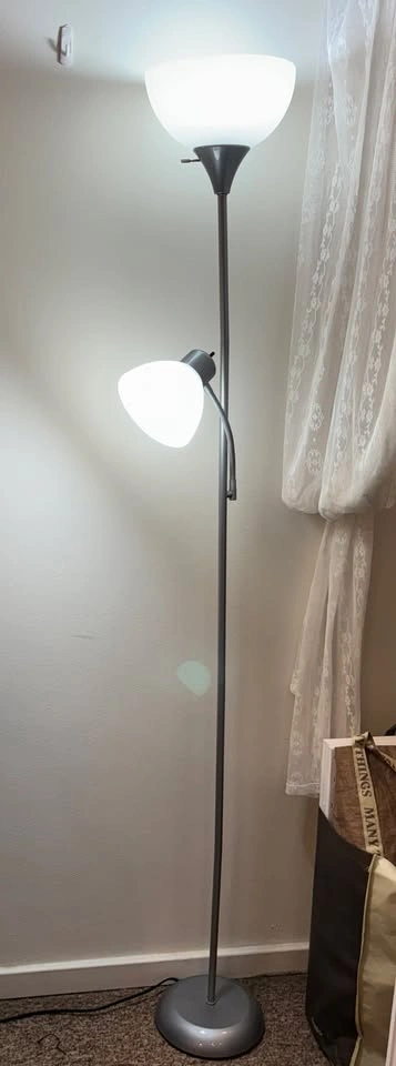 Dual Light Floor Lamp with Reading Light - photo 2