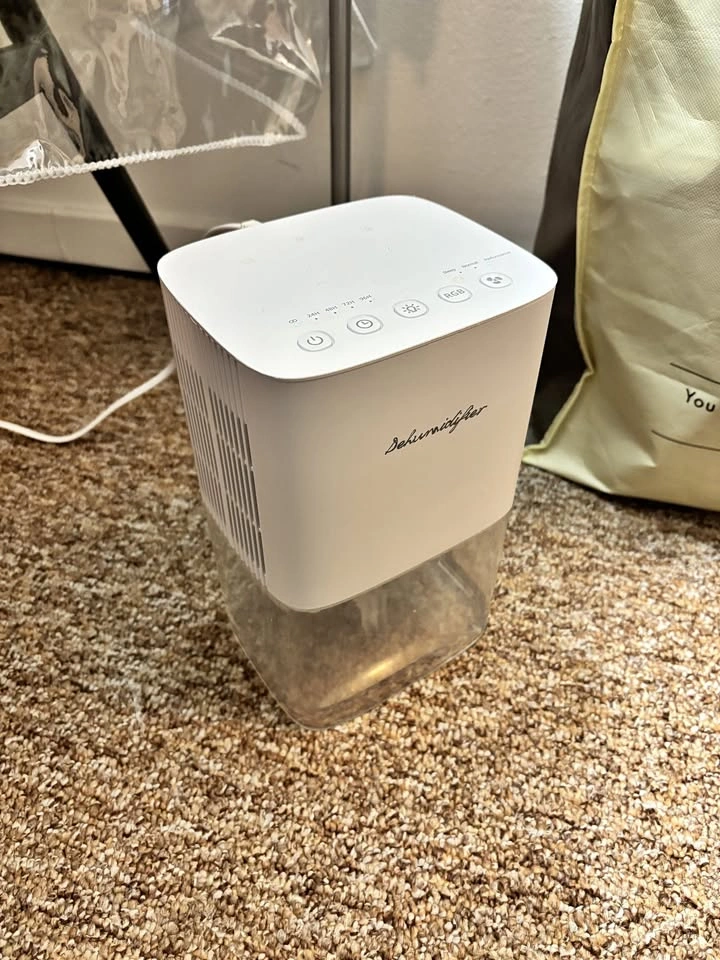 Portable Small Dehumidifier with Transparent Water Tank and RGB