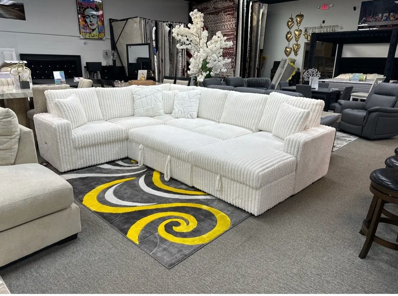 Corduroy Sleeper Sectional