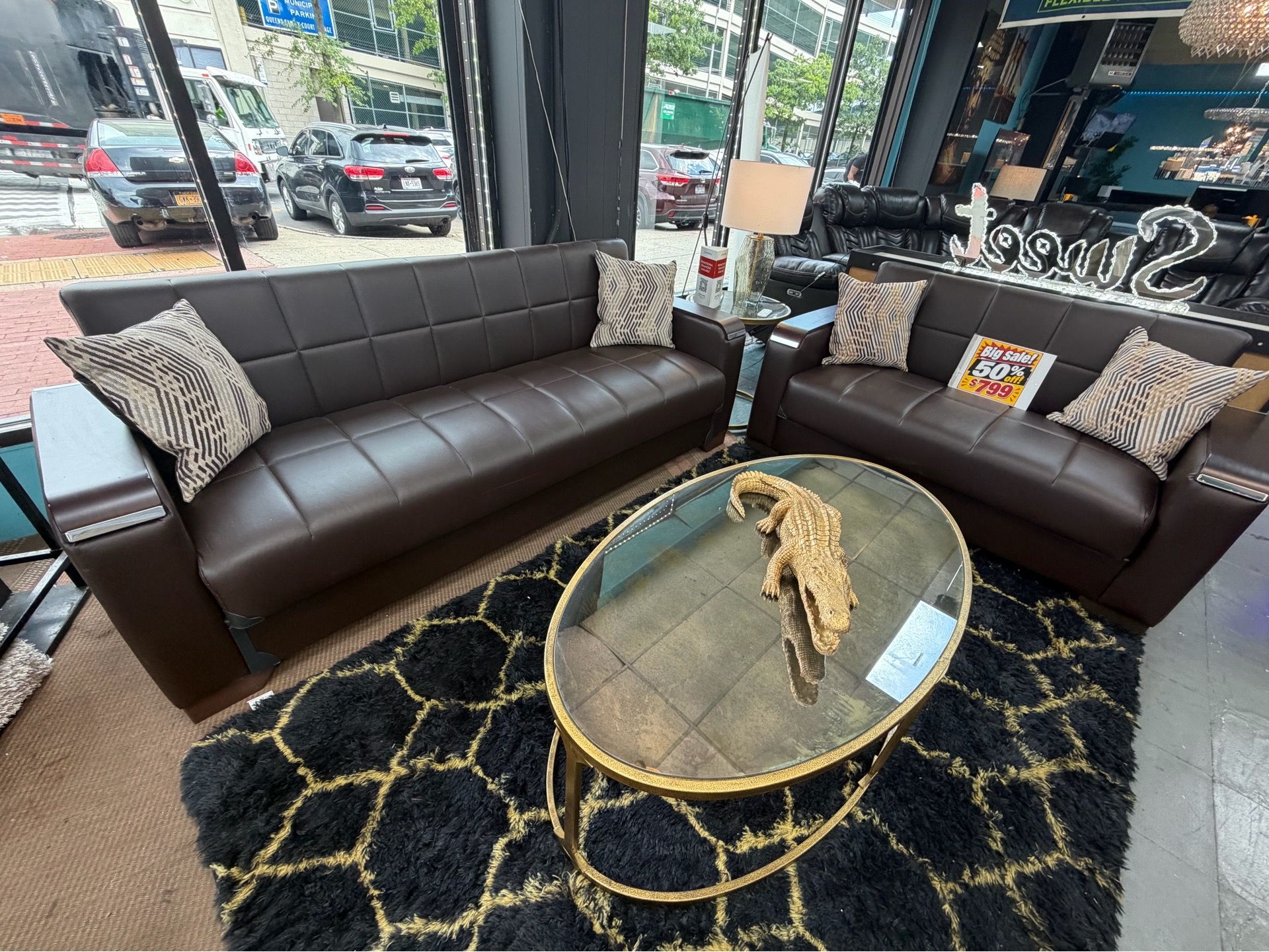 3 In 1 Sleep/Sit/Storage Sofa and Loveseat on Sale!
