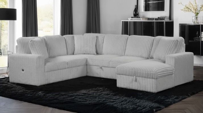 CORDUROY SLEEPER SECTIONAL SPECIAL! - photo 3