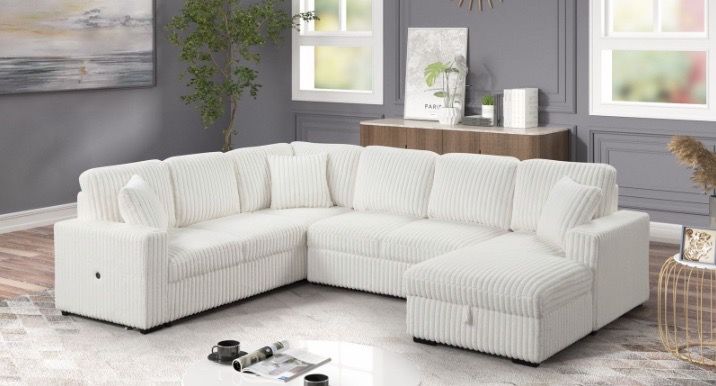 CORDUROY SLEEPER SECTIONAL SPECIAL! - photo 4