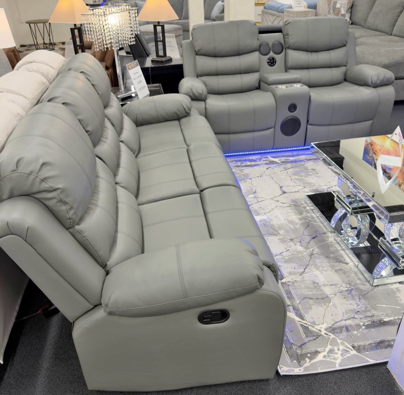 Plush Reclining Sofa and Loveseat Set - photo 5