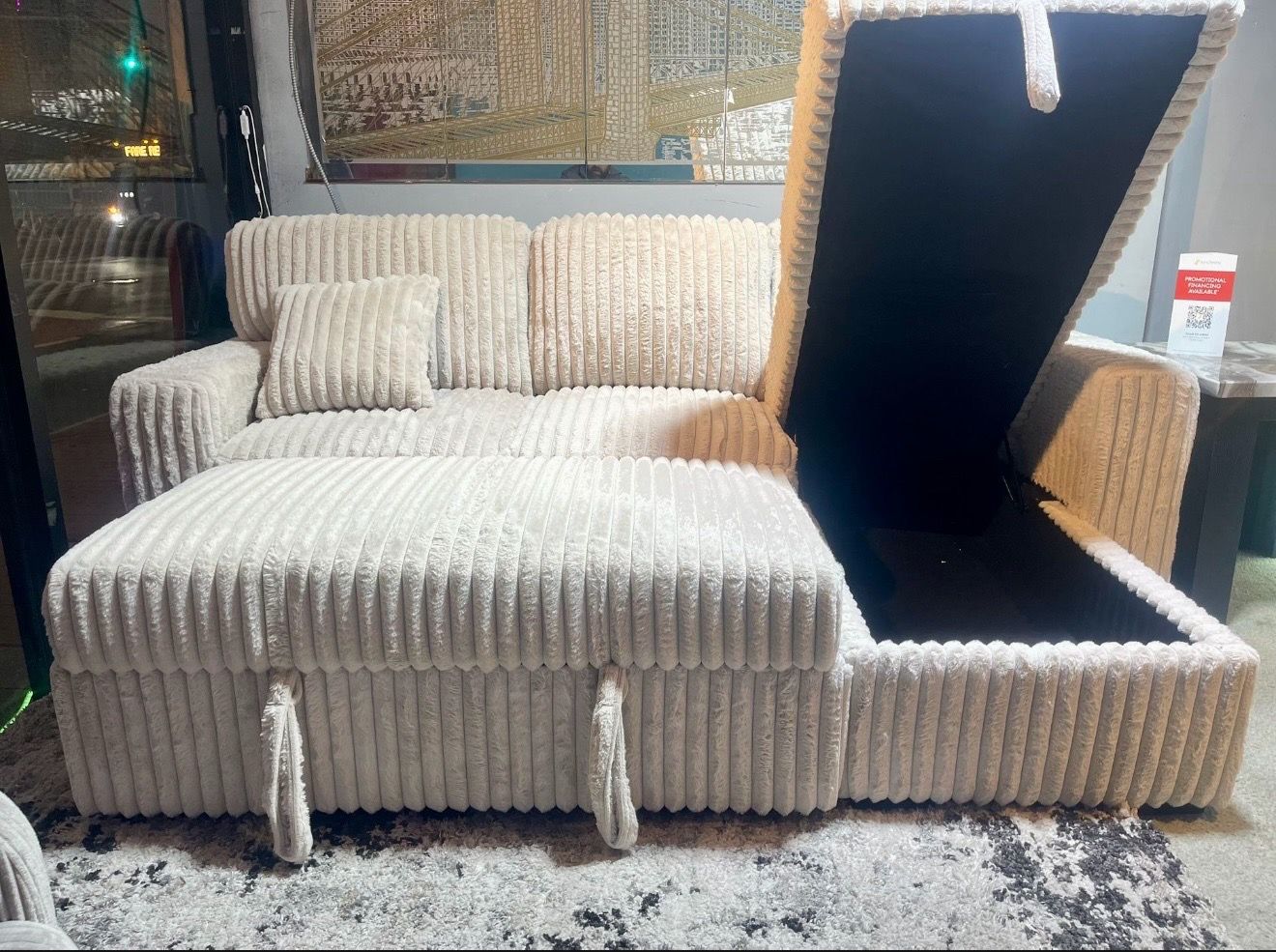Corduroy Sleeper Sectional – Loaded with Features! - photo 2