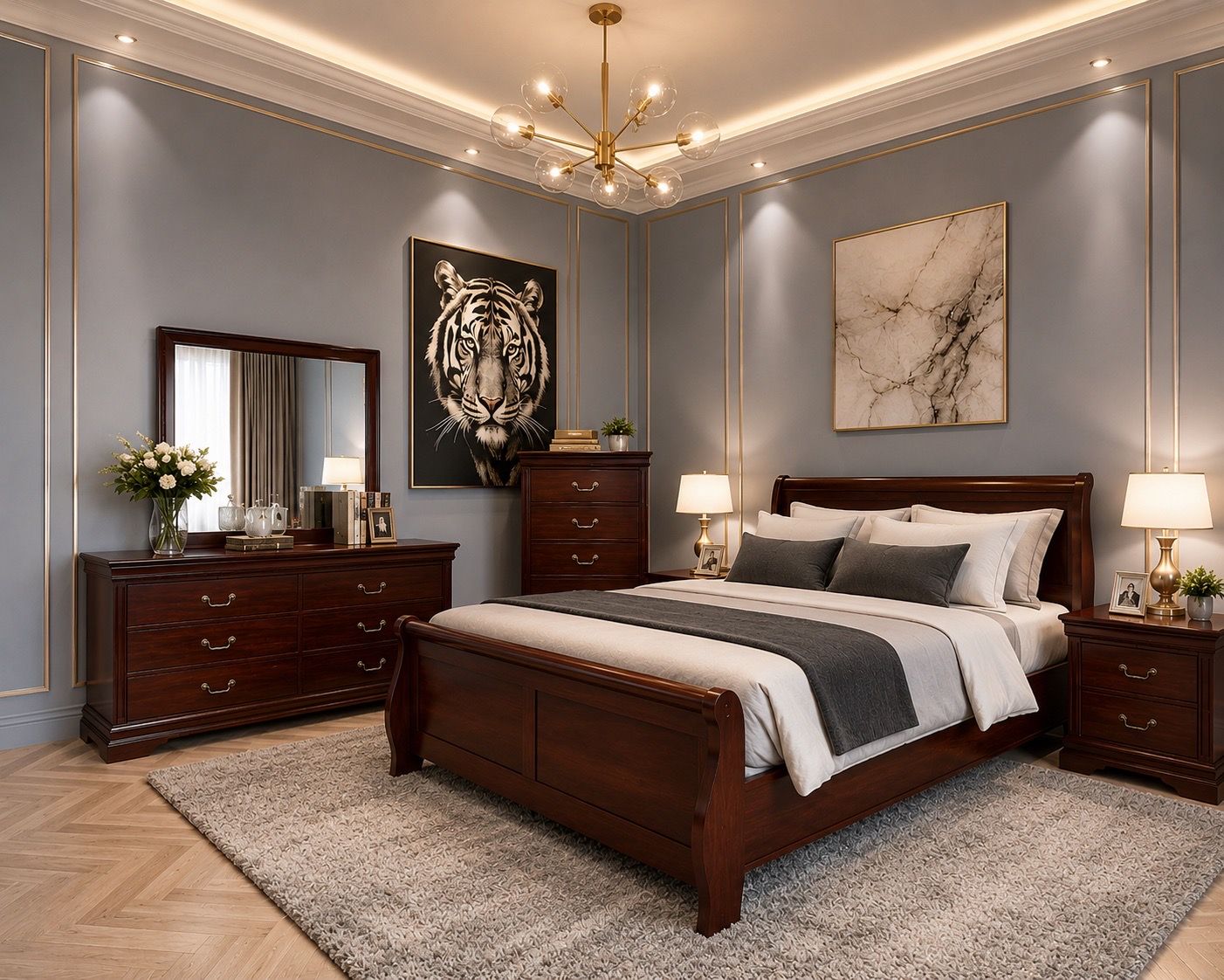 GORGEOUS, STURDY Bedroom Set at an AMAZING PRICE!