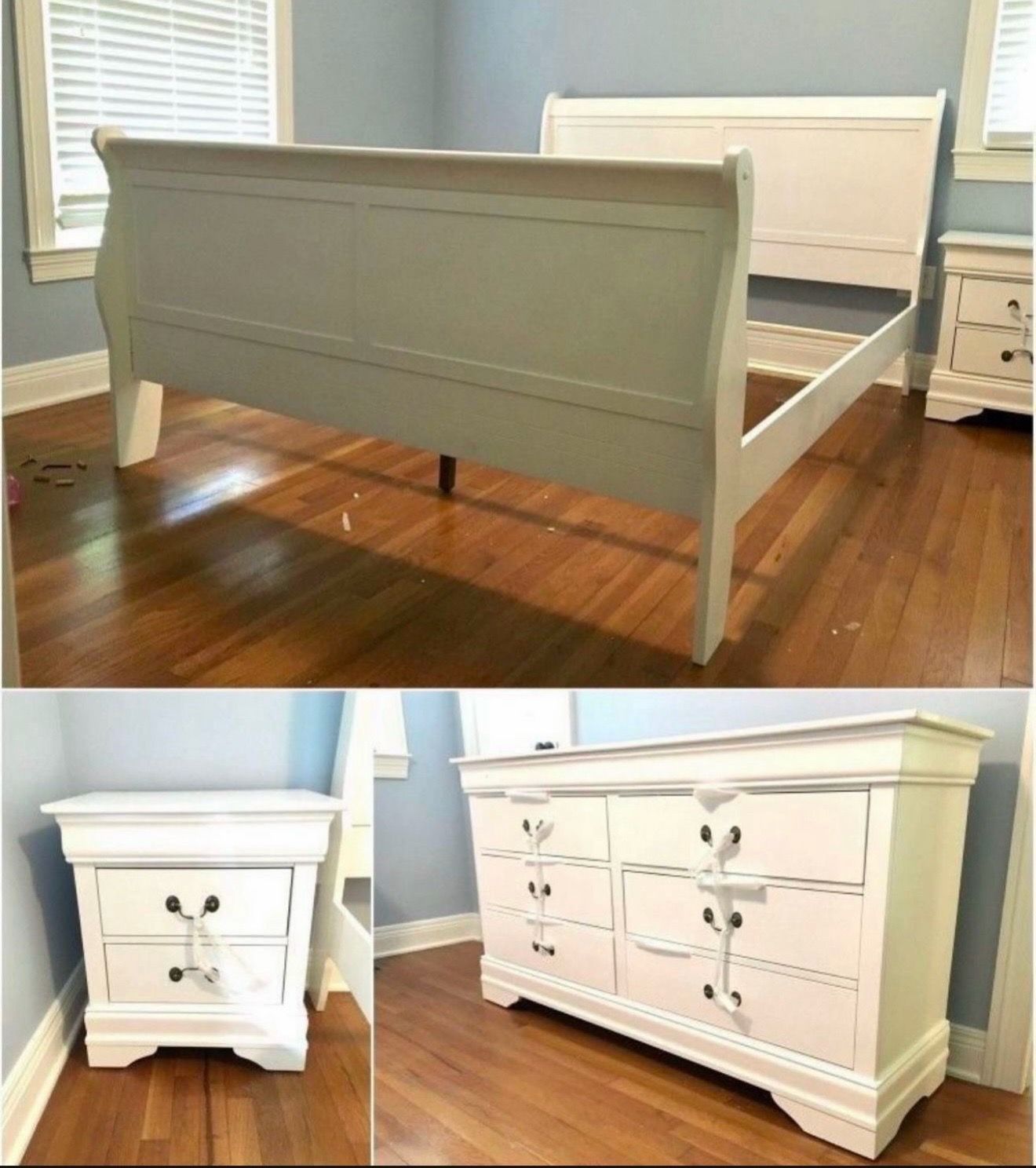 Full or Queen Size Bed With Dresser, Mirror and Night Stand - photo 2
