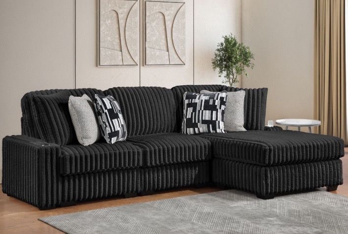 Puffy Corduroy Sectional - photo 3