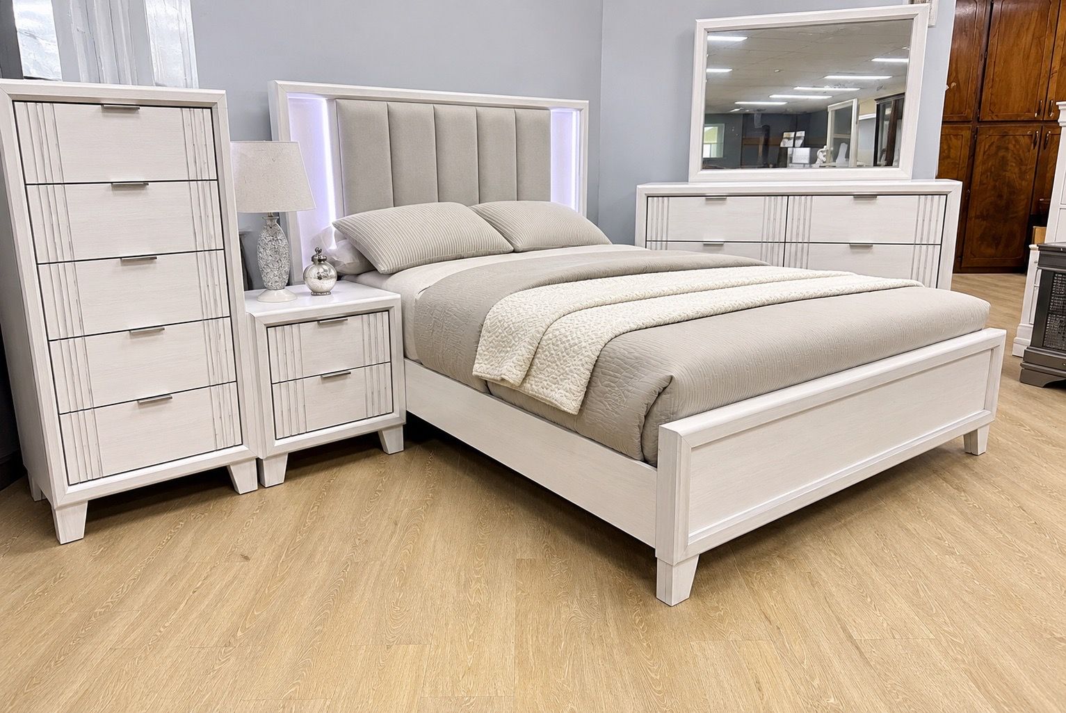 Amazing Savings! Brand New Bedroom With L.E.D Lights 50% Off